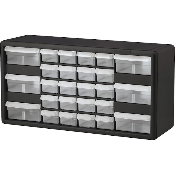 Compartment Box with 26 Drawers, Polymer; Plastic, 20" W x 10.3" H x 6.4" D